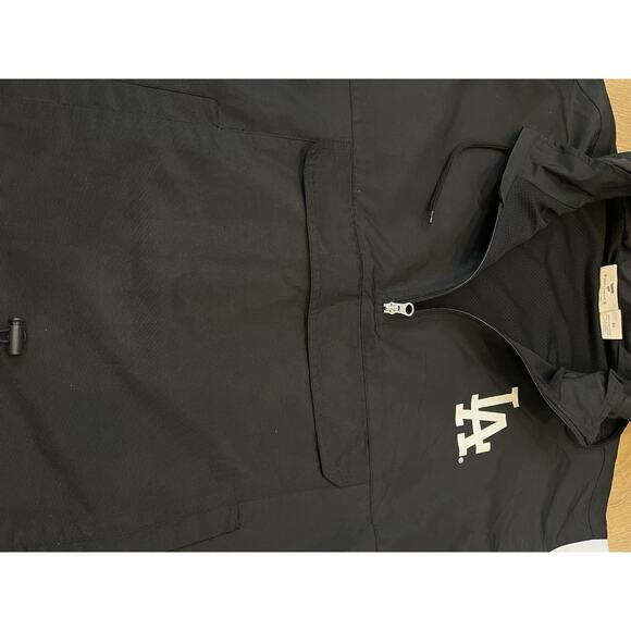 Women's Los Angeles Dodgers Black Plus Size Anorak Quarter-Zip Hoodie Jacket XL - Picture 8 of 13